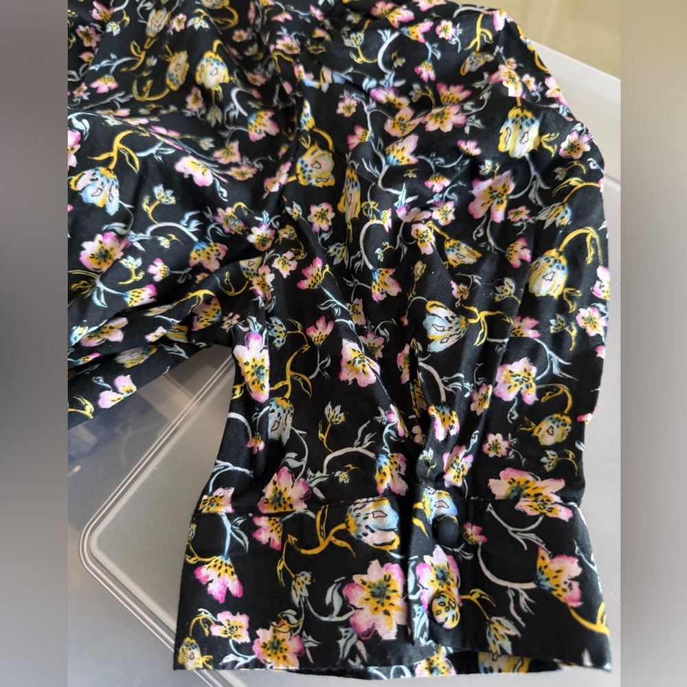 Who What Wear Black Floral Blouse - Picture 5 of 5